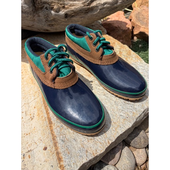 North Woods Shoes - North Woods Womens Navy Blue Green Duck Boots Thermolite Insulated Size 9